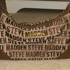Steve Madden Tan and Brown Logo Crossbody